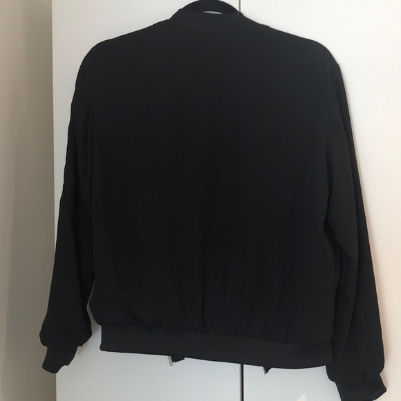 Zara black bomber zip up jacket - Picture 2 of 4